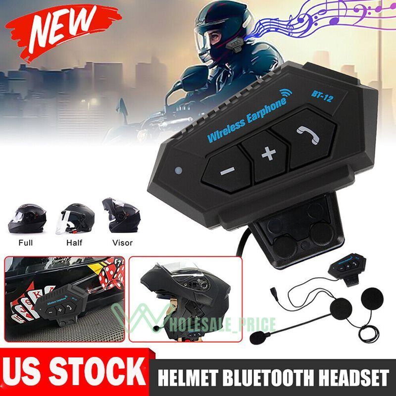 Wireless Bluetooth Motorcycle Helmet Headset with Speaker