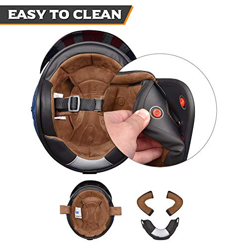 AHR Run-O5 3/4 Open Face Motorcycle Helmet