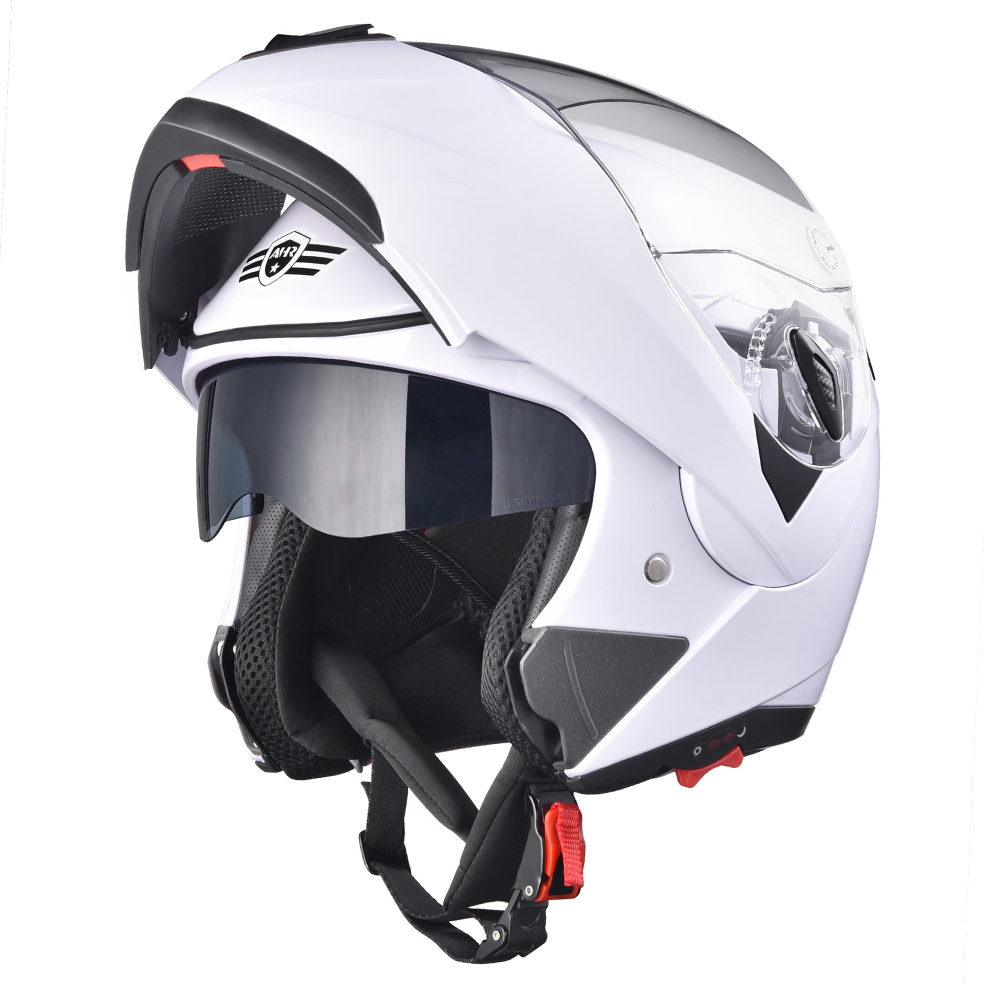 AHR Dual Visor Flip Up Full Face Helmet