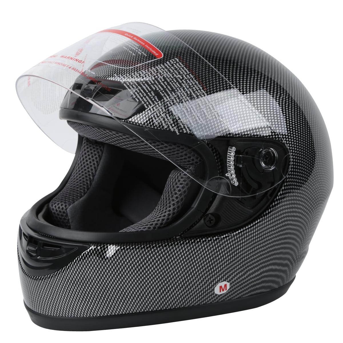 TCMT Full Face Carbon Fiber Motorcycle Helmet XL