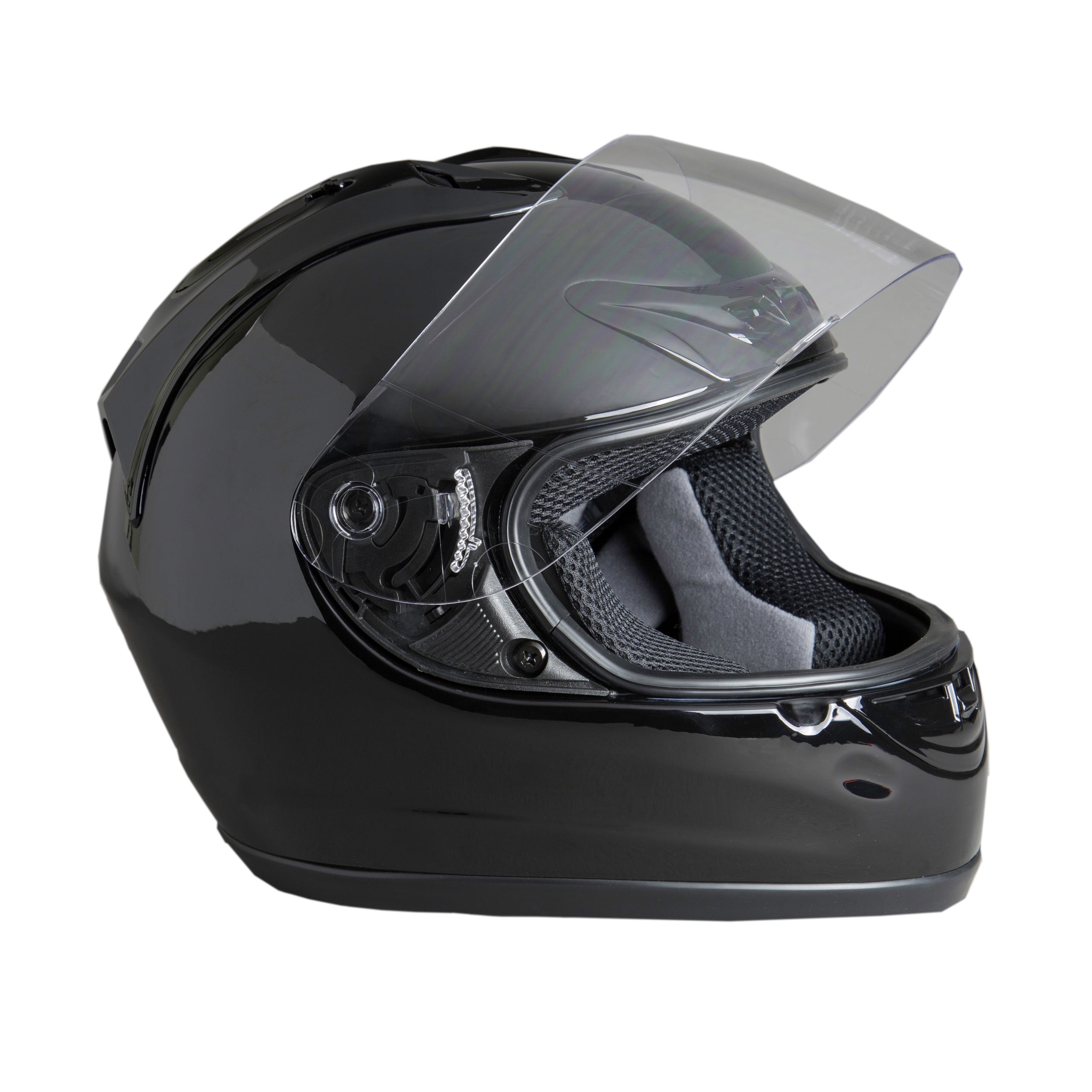 Glossy Black X-Large Full-Face Motorcycle Helmet