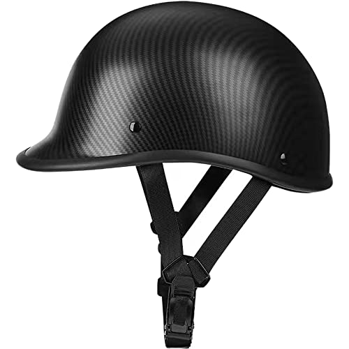 Yesmotor Half Shell Hawk Motorcycle Helmet - Carbon Fiber