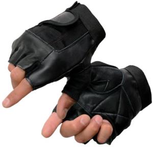 Milwaukee Leather Fingerless Motorcycle Gloves - Small