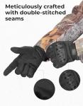 KEMIMOTO Touchscreen Tactical Motorcycle Gloves - Black