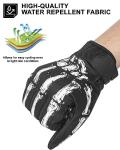 Warm Skeleton Winter Motorcycle Gloves with Touchscreen