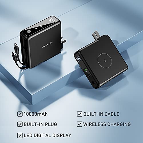 Sanag 10000mAh Portable Charger with AC Plug