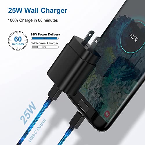 25W Fast Charging USB-C Charger with Cable 2-Pack