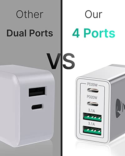 Aioneus 40W 4-Port Fast USB C Charger