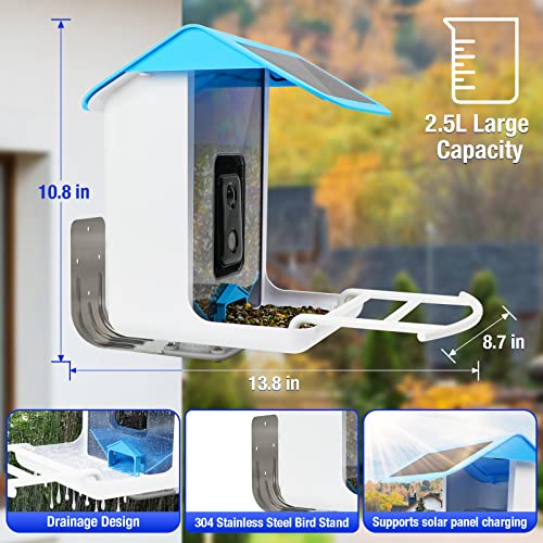 Smart Bird Feeder with Camera and Solar Panels
