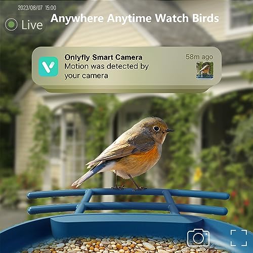 OnlyFly Smart Bird Feeder with Camera 1080P