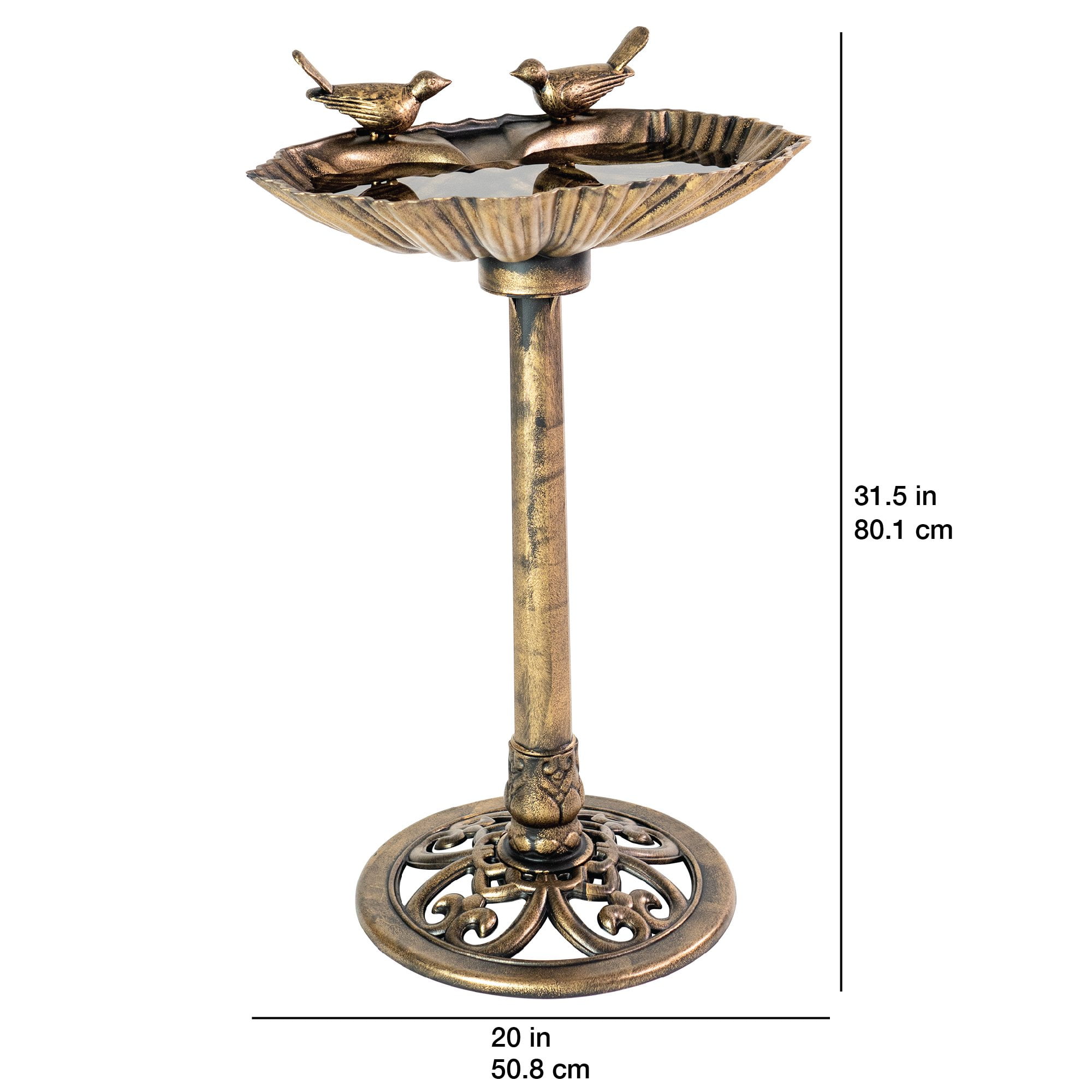 Bronze Resin Bird Bath for Patio