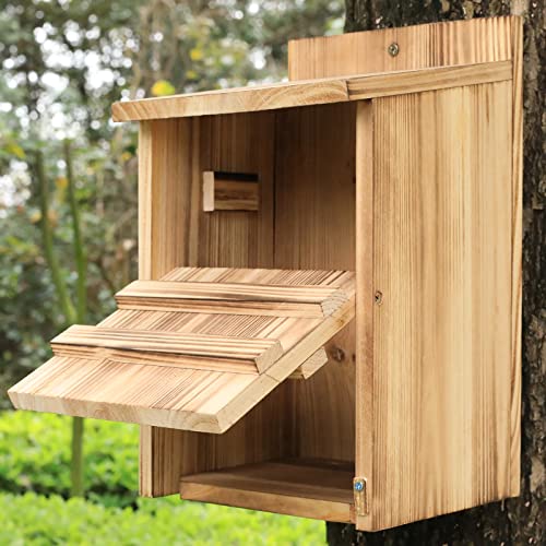 Outdoor Owl House - Rectangular Wood Nesting Box