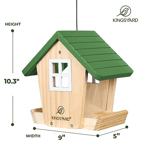 Wooden Wild Bird Feeder with Weatherproof Roof