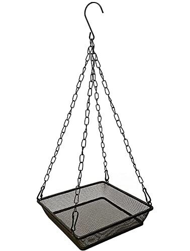 Metal Mesh Hanging Bird Feeder Tray for Wild Birds
