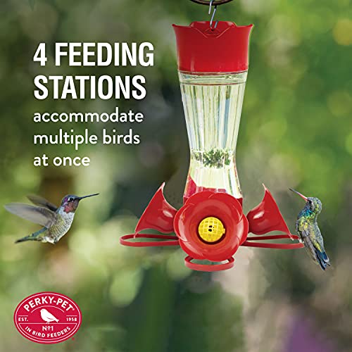 2-Pack Pinch-Waist Glass Hummingbird Feeder - Outdoor Decor