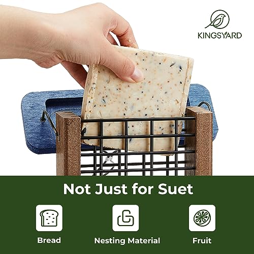 Blue Recycled Plastic Suet Bird Feeder