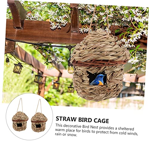 Hand Woven Hanging Roosting Pockets for Birds