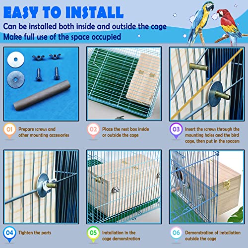 Parakeet Budgie Nesting House for Wild Birds