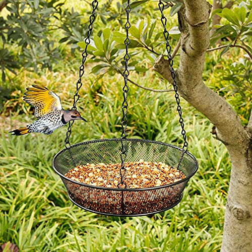 Metal Mesh Hanging Bird Feeder for Outdoor Garden