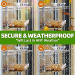 WENMIXER Window Bird Feeder with Self-Adhesive Hooks