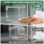 Havenature Clear Window Bird Feeder with Suction Cups