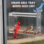 Havenature Clear Window Bird Feeder with Suction Cups