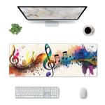 Large Music Note Gaming Mouse Pad with Non-Slip Base
