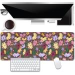 Floral Piano Desk Pad with Non-Slip Base