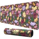 Floral Piano Desk Pad with Non-Slip Base