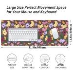 Floral Piano Desk Pad with Non-Slip Base