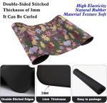 Floral Piano Desk Pad with Non-Slip Base