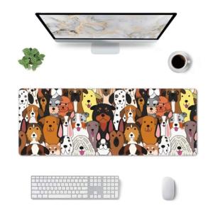 Adorable Dog Gaming Mouse Pad with Non-Slip Base