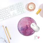 Pink Disco Ball Mouse Pad for Teen Girls