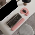 Ergonomic Mousepad with Gel Wrist Support - Pink