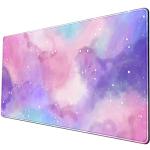 Purple Starry Sky Gaming Mouse Pad for Desk