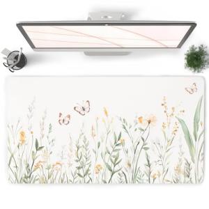 Floral Large Mouse Pad with Non-Slip Base