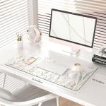 Floral Large Mouse Pad with Non-Slip Base