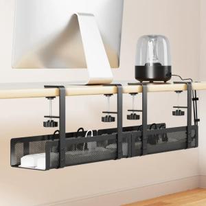 2-Pack Under Desk Cable Management Tray