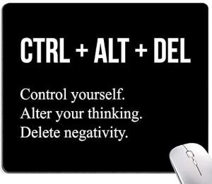 Motivational Black Mouse Pad for Office Use