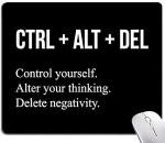 Motivational Black Mouse Pad for Office Use