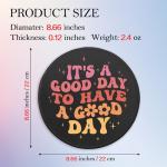 Funny Inspirational Round Mouse Pad for Desk