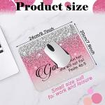 Inspirational Rose Gold Glitter Mouse Pads - Set of 4