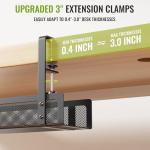 2-Pack Under Desk Cable Management Tray