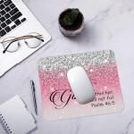 Inspirational Rose Gold Glitter Mouse Pads - Set of 4