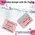 Inspirational Rose Gold Glitter Mouse Pads - Set of 4