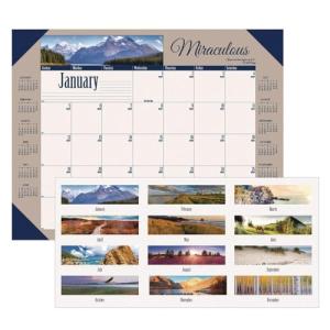 Eco-Friendly Desk Pad Calendar with Motivational Photos