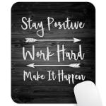 Vintage Wood Grain Motivational Mouse Pad for Office