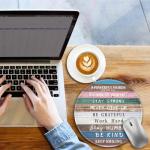 Inspirational Quote Round Mouse Pad for Office