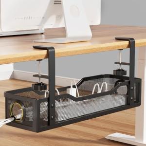 Large Under Desk Cable Management Box, No Drill