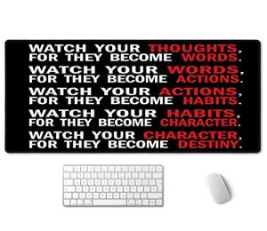 Motivational Quotes XXL Desk Mouse Pad 35.5x15.7 Inch